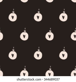 Christmas simple winter seamless vector pattern
