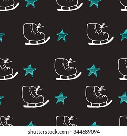 Christmas simple winter seamless vector pattern