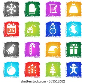 Christmas simply symbol in grunge style for user interface design