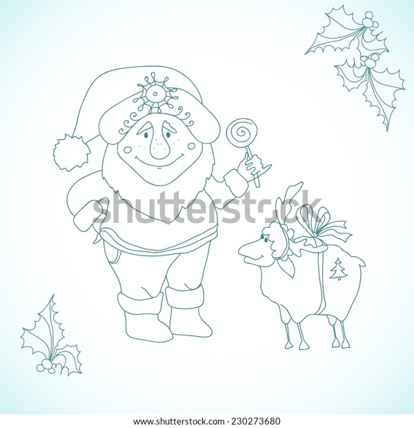 Christmas Sketch Stock Vector (Royalty Free) 230273680