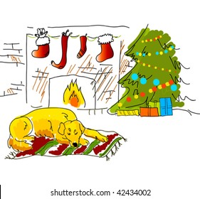 christmas sketch card