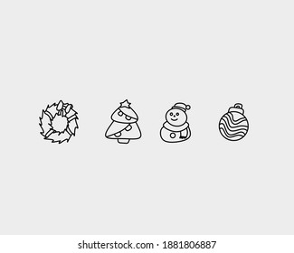Christmas sketch theme for logos and icons.