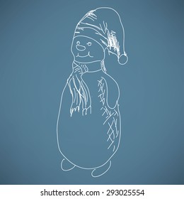 Christmas sketchy Snowman