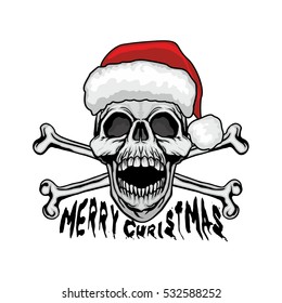 Christmas skull grunge.vintage design t-shirts
