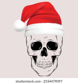 Christmas skull, skull, Christmas skeleton, Funny Winter, Santa hat, sayings ,Winter quote ,Cold, Snow Skull, Go The Snow, Bones