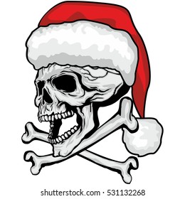 Christmas skull-grunge.vintage design t-shirts