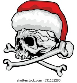 Christmas skull-grunge.vintage design t-shirts