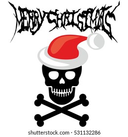 Christmas skull-grunge.vintage design t-shirts