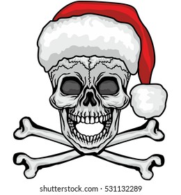 Christmas skull-grunge.vintage design t-shirts