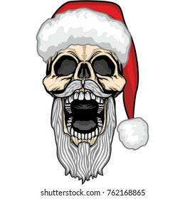 Christmas skull-grunge.vintage design t-shirts