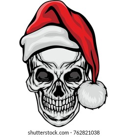 Christmas skull-grunge.vintage design t-shirts