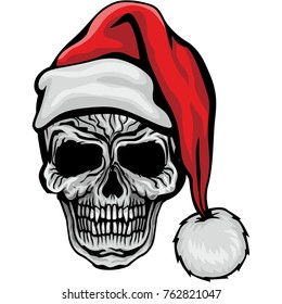 Christmas skull-grunge.vintage design t-shirts