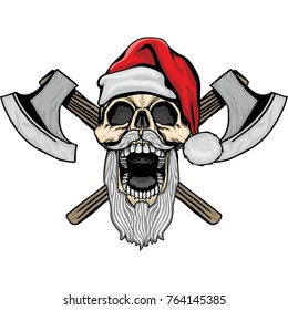 Christmas skull-grunge.vintage design t-shirts