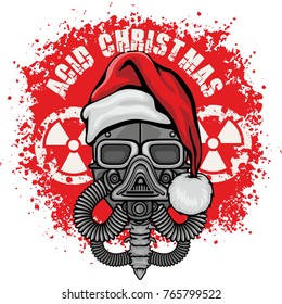 Christmas skull-grunge.vintage design t-shirts