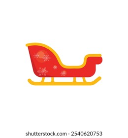 Christmas sledge design template icon 