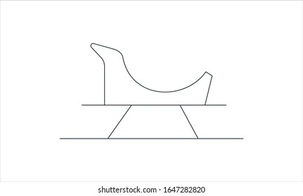 Christmas sledge icon vector illustration.