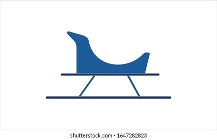 Christmas sledge icon vector illustration.