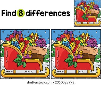 Christmas Sleigh Find The Differences