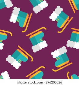 Christmas sleigh flat icon,eps10 seamless pattern background