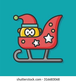 Christmas sleigh icon