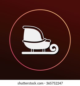 Christmas sleigh icon