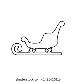 Christmas Sleigh icon. Element of winter for mobile concept and web apps icon. Outline, thin line icon for website design and development, app development