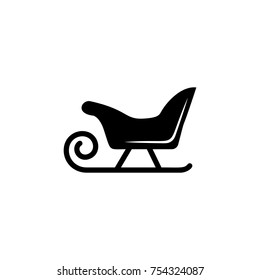 Christmas Sleigh Icon. Simple Christmas, New Year icon. Can be used as web element, playing design icon on white background