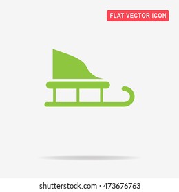 Christmas sleigh icon. Vector concept illustration for design.