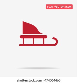 Christmas sleigh icon. Vector concept illustration for design.