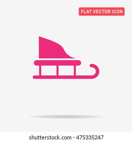 Christmas sleigh icon. Vector concept illustration for design.