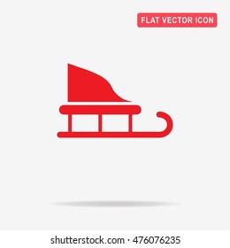 Christmas sleigh icon. Vector concept illustration for design.