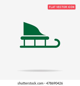 Christmas sleigh icon. Vector concept illustration for design.