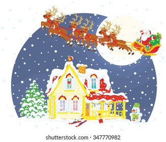 Christmas Sleigh of Santa Claus