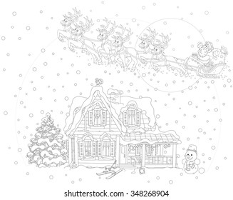 Christmas Sleigh of Santa Claus