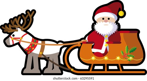 christmas sleigh santa claus