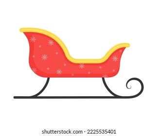 Christmas sleigh of Santa Claus. Vector illustration.