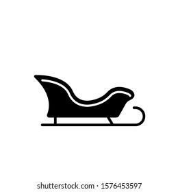 Christmas sleigh vector icon. Filled flat sign for mobile concept and web design. Christmas sleigh glyph icon. Symbol, logo illustration. Vector graphics
