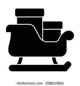 Christmas sleigh Vector Icon  Which Can Easily Modify Or Edit 

