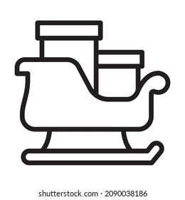 Christmas sleigh Vector Icon  Which Can Easily Modify Or Edit 

