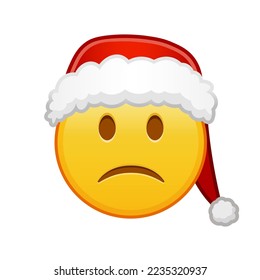 Christmas slightly frowning face Large size of yellow emoji smile