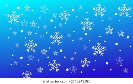 Weihnachten kleine Schneeflocken auf Farbverlauf-Hintergrund