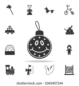 christmas smile ball icon. Detailed set of baby toys icons. Premium quality graphic design. One of the collection icons for websites, web design, mobile app on white background