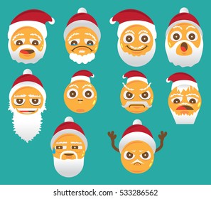 Christmas Smiley Emoji Faces