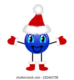 Christmas smiley face. Vector Illustration