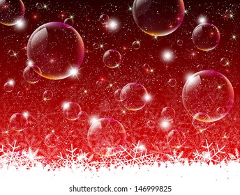 Christmas snow background sky