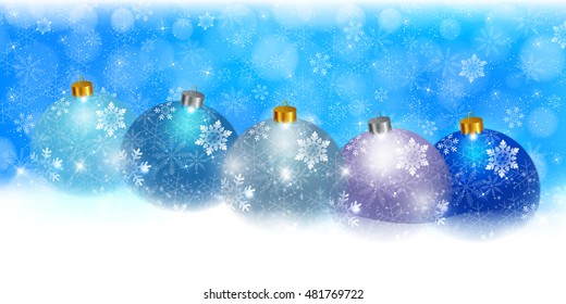 Christmas snow ball background