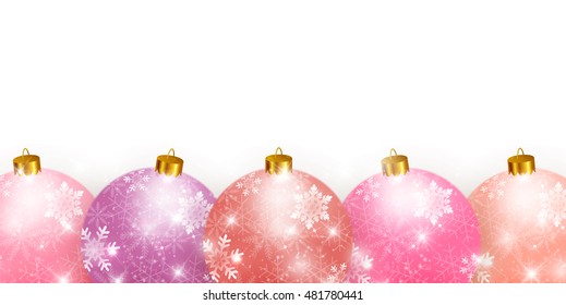 Christmas snow ball background