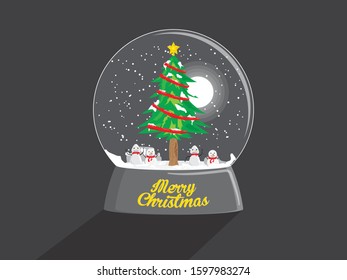 christmas snow ball vector design 