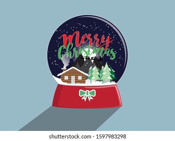 christmas snow ball vector design 