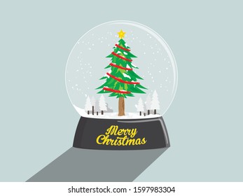 christmas snow ball vector design 